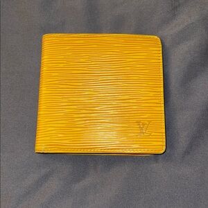 Louis Vuitton Yellow and Purple Textured Bifold Wallet!